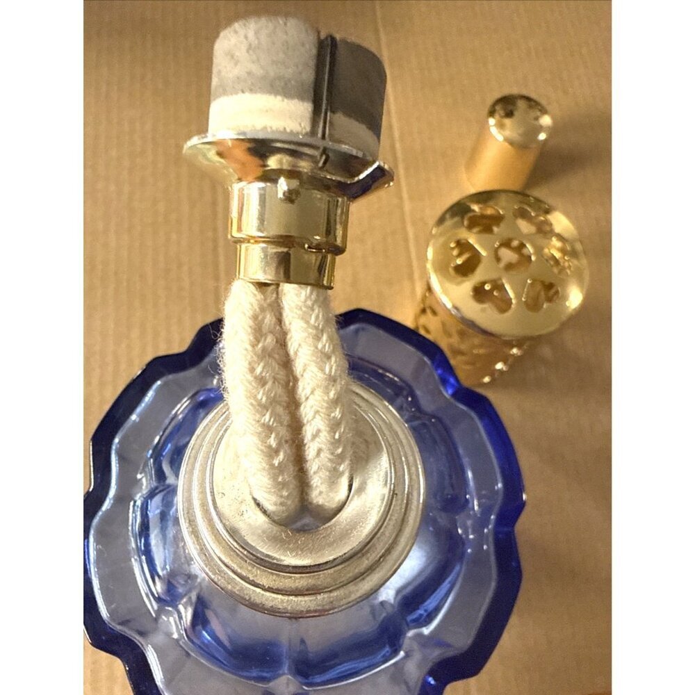 Vintage Reflection Blue Fragrance Oil Lampe Berger Paris Diffuser Glass - Picture 10 of 10